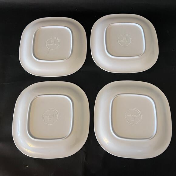 Andy Warhol Melamine Plates Set of 4 Salad 8.25" Green Blue Tacoma Flower Floral - Picture 4 of 6